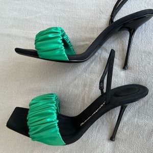 Alexander Wang Satin Scruncii Slingback Sandals